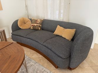 Cb2 - muir 90’’ curved sofa