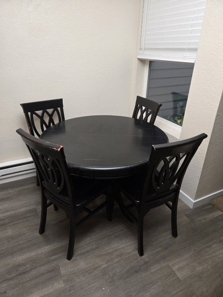 Pier 1 Imports Wooden Adjustable Table and Chairs