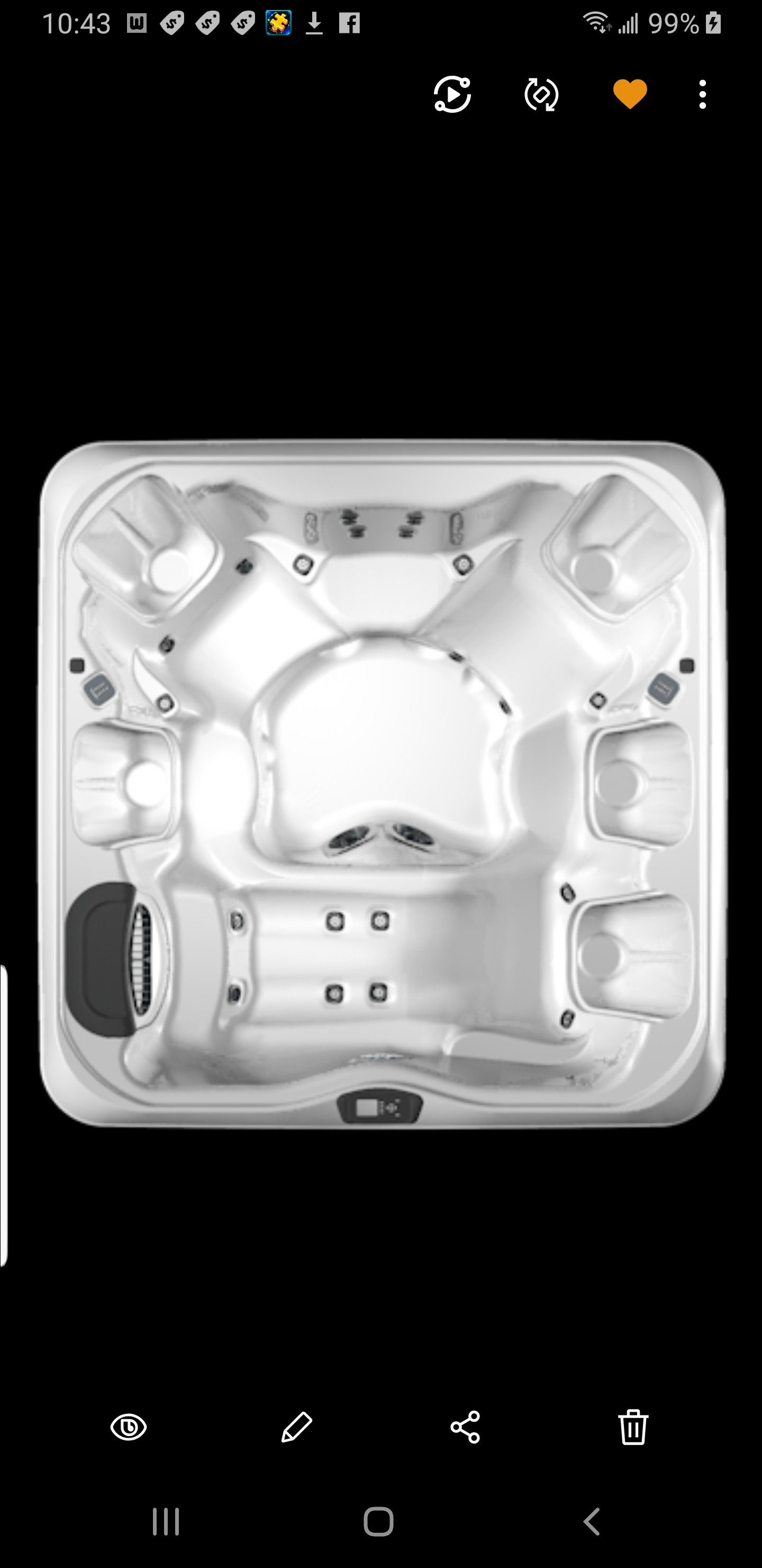 Bullfrog A7L 7 person hot tub with lounger. 3 years old.