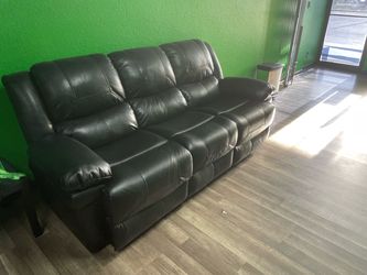 Black reclining sofa