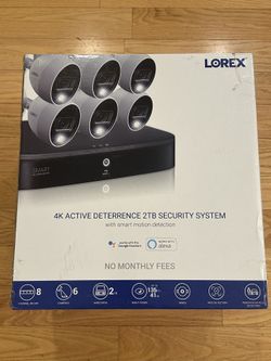 LOREX TD861828D6 2TB Security System w/six 4k Cameras - BRAND NEW NEVER OPENED