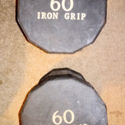 Dumbells Iron Grip 60 Pounds Pair