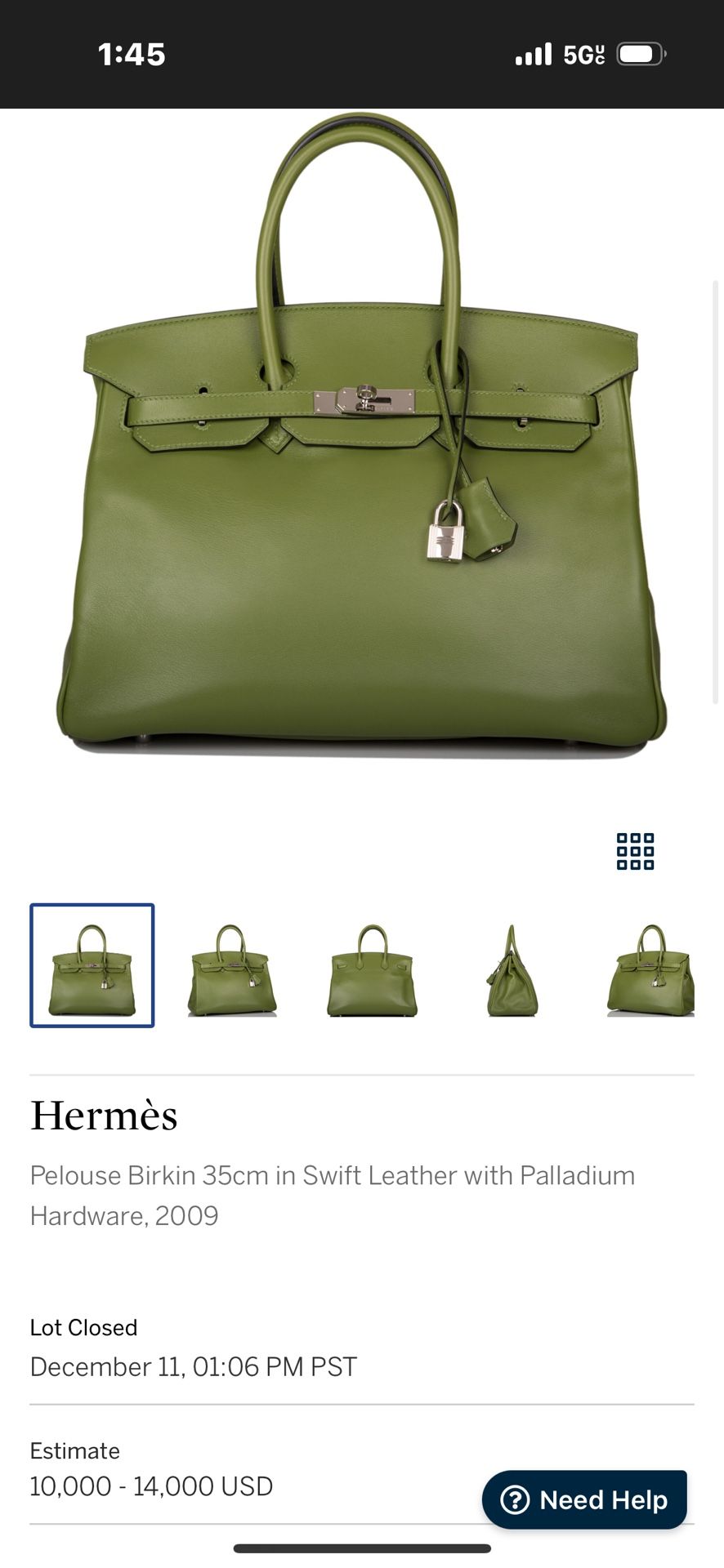 Brand New Hermes Pairs Bag