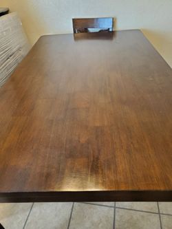 Dark Wood Rectangular Dining Table counter height
