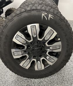 4 Goodyear Wrangler Tires With GMC Denali Rims