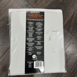 NEW White black out long curtains