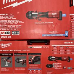 Milwaukee M18 Force Logic Copper Press Tool Kit. 1/2”-2”. Model #2922-22