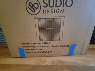 Sudio Design Warren 24 Bathroom Vanity Black Oak