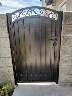 Doors with design and arch in black and white