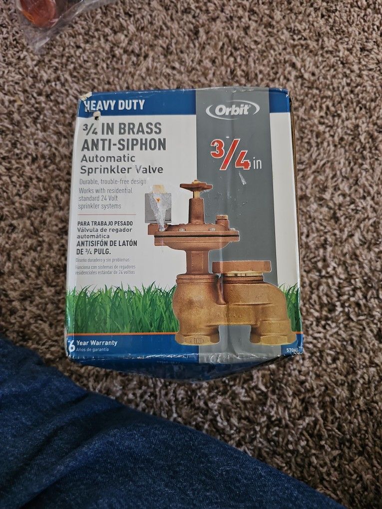 3/4" In Brass Anti-Sipon Auto Sprinkler Valve