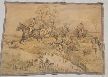 Vintage Hunting Tapestry 24 x32