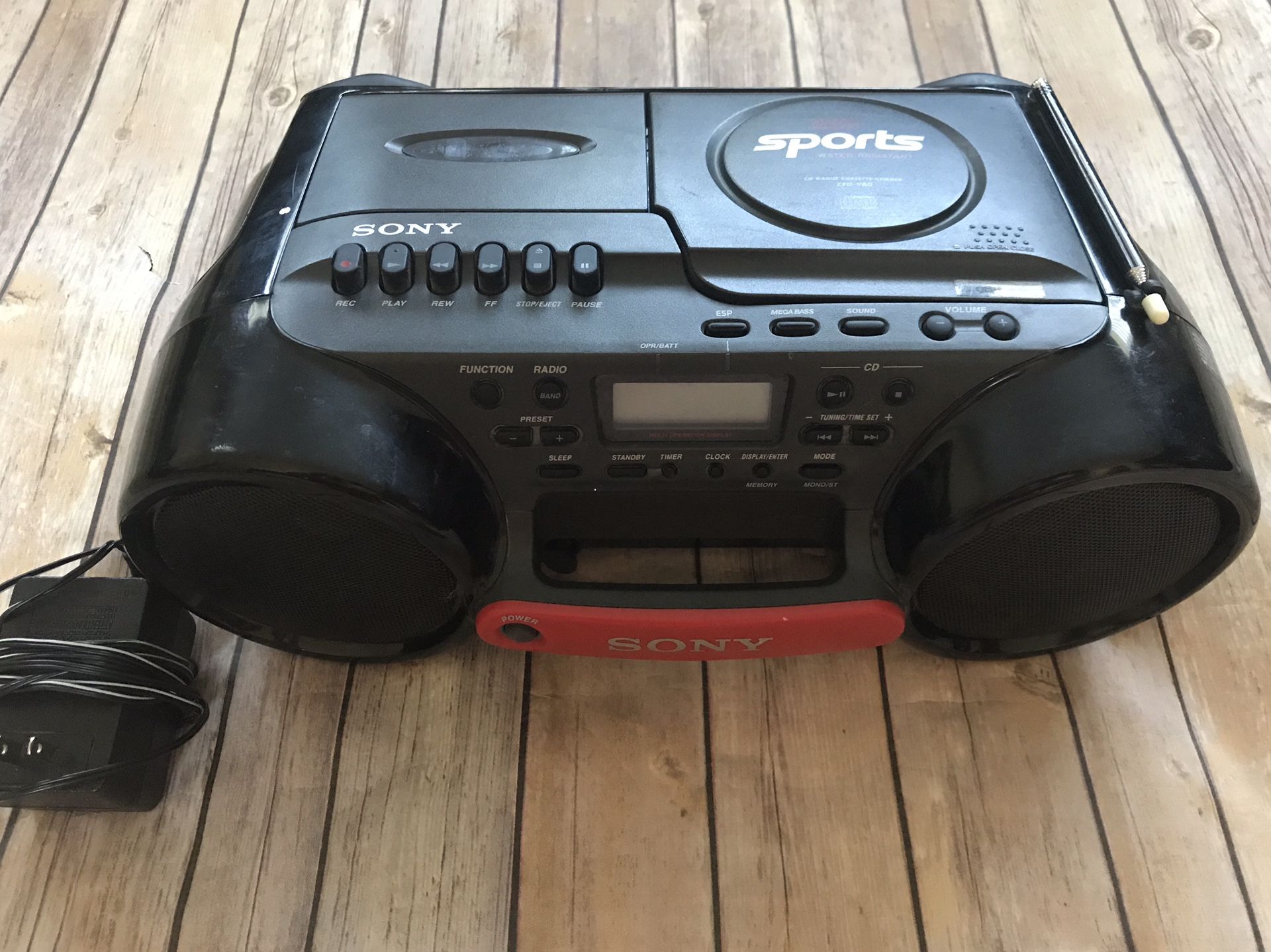 Sony CFD-980 CD/Cassette/Radio Boombox Water Resistant