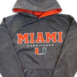University of Miami Hurricanes Dri  Fit Athletic Workout Hoodie Small
