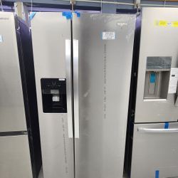 SIDE BY SIDE  REFRIGERATOR  WITH 1 YEAR WARRANTY  /1 AÑO DE GARANTIA POR ESCRITO 