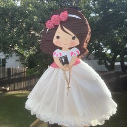 Little Girl Baptism Piñata 
