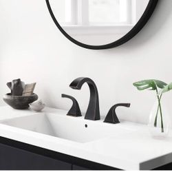 Oil Rubbed Bronze Widespread Bathroom Faucet