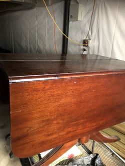 Duncan Fyfe drop leaf three pedestal table 1930 antique 