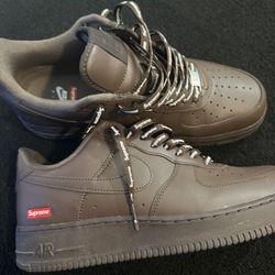 Brown Supreme Air Force 1s 