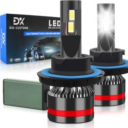 Set of 2 LED headlight bulbs, cool white LED chips
