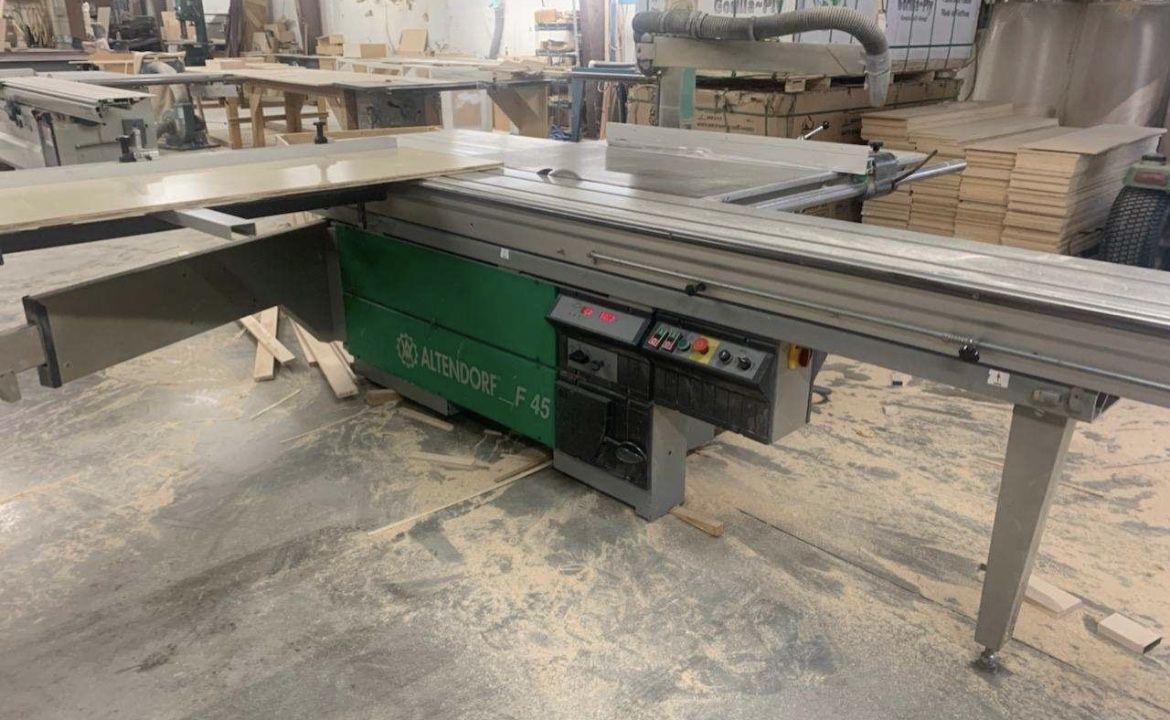 1997 Altendorf F45 Series Sliding 12 ft Table Saw Manufacting Woodworking 7.5 hp