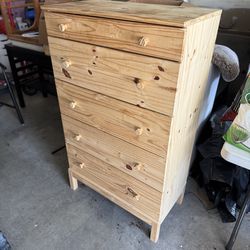 IKEA Tarva 5 Drawer Pine Wood Dresser