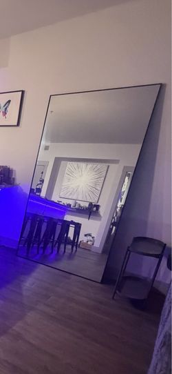 Huge Black Framed Mirror (7.5ft x 4ft) — $50