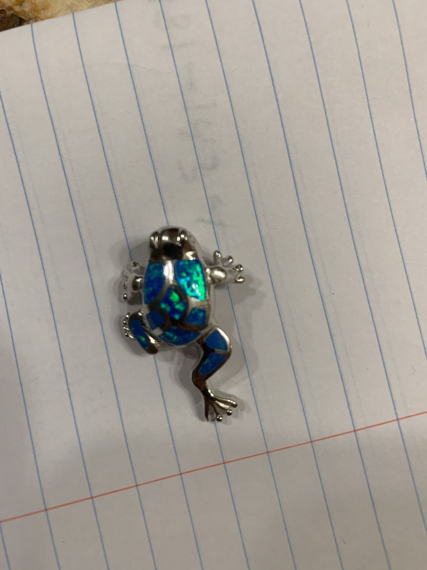 Sterling silver frog pendant