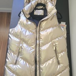 Puffed Metallic Women's Jacket Michael Kors, Small