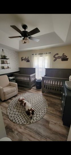 Solid wood baby cribs
