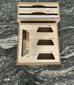 Wooden Ziplock Bag Organizer Dispenser