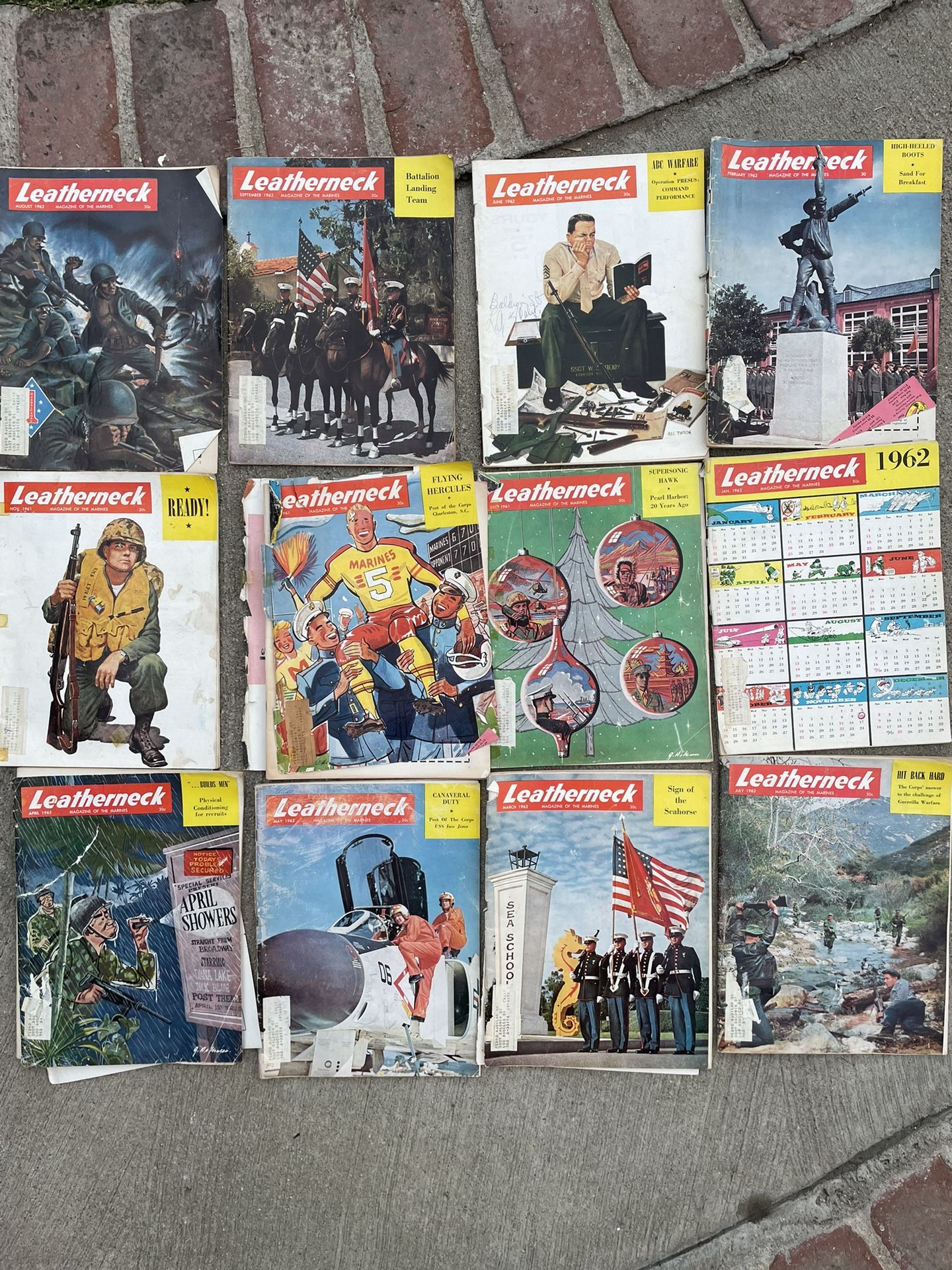 Leatherneck Magazines Of The Marines, 1960s. 12pcs
