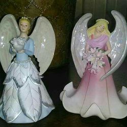 (2) Avon porcelain angels! 2006 "Brand New" 