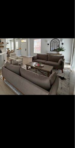 Two Jollene 78" Fabric Sofas