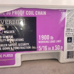 5/16 in. x 50 ft. Grade 43 Zinc Plated Steel High Test Chain