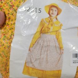 Pioneer Girl Halloween Costume 6t