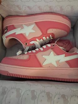 Hello kitty bape shoes pink size 4 women