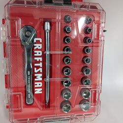 Craftsman 24 PC Socket Set Sae/ Metric CMMT12008