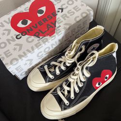 CDG Converse Red Heart Size 4 Men / 6 Womens