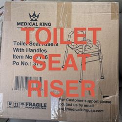 Toilet Seat Riser w/Handles - SEALED & BRAND NEW IN BOX