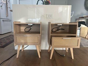 2 nightstands with outlets and USB port