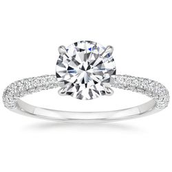 Platinum 1.22 Carat, Round, D Color, VVS2 Clarity, Lab Grown Diamond Ring