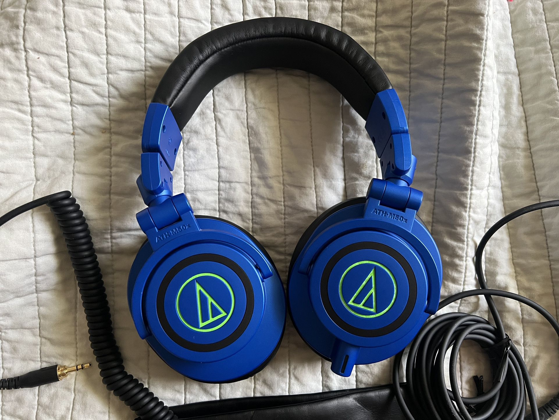 Audio Technica Ath M50x headphones Limited edition Blue Black