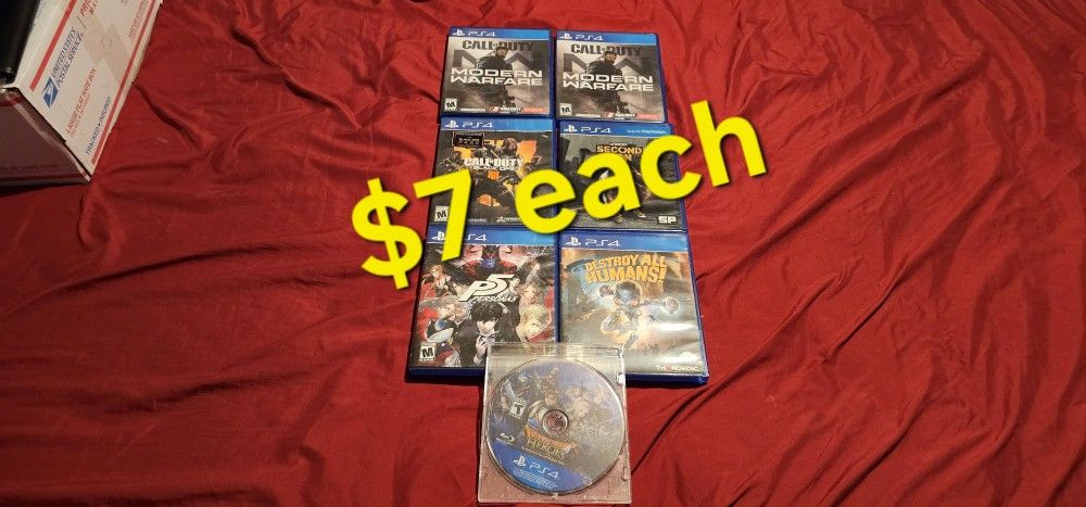 Playstation 4 Ps4 Games $7 Each