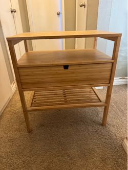 IKEA Bamboo Nightstand / Side Table