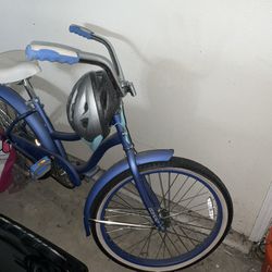 24" Huffy Cranbrook Girls' /Boys’ Cruiser Bike with Perfect Fit Frame, Ages 11+ Years,  24" Comes with Bike Helmet New Tires Flat Best Offer 