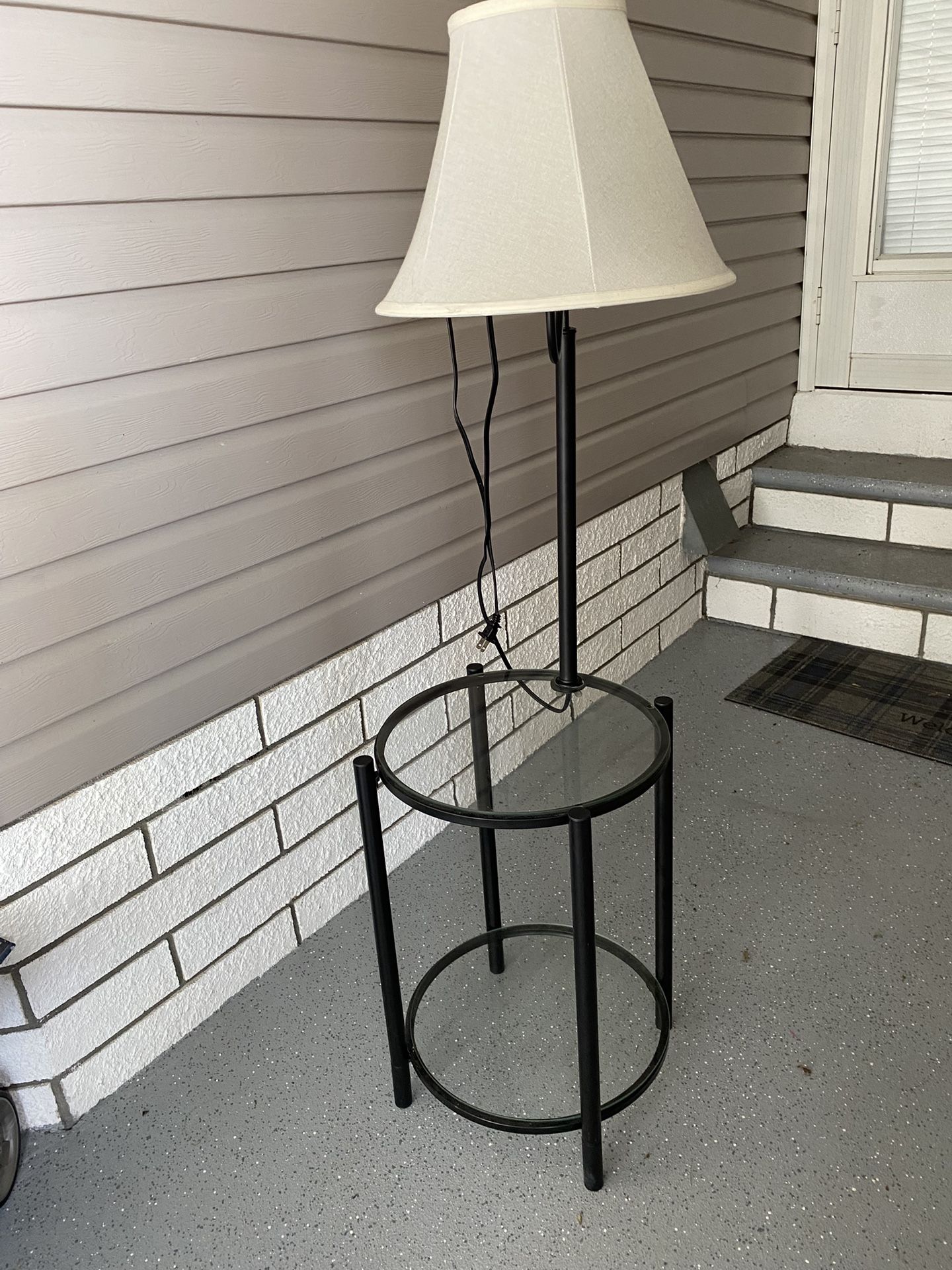Chair Table With Attached Lamp