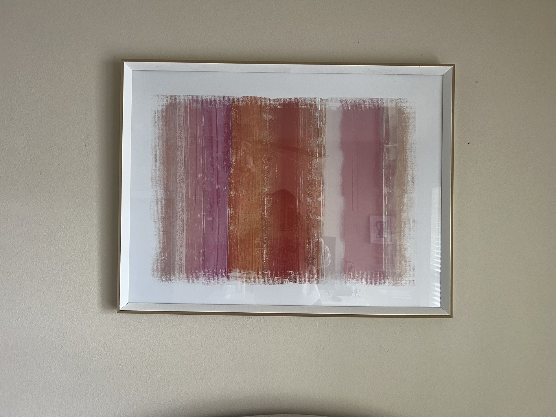 Framed Abstract Wall Art – 37x29” – $50