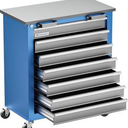 LARBANKE 7-Drawer Rolling Toolbox,Tool Box with 360° Lockable Wheels