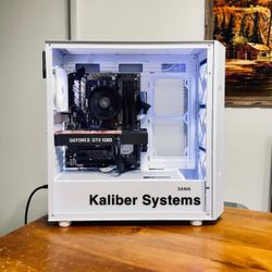 Custom White Gaming Computer with AMD Ryzen 5 1600, 1060 GTX 6GB, 500GB SSD