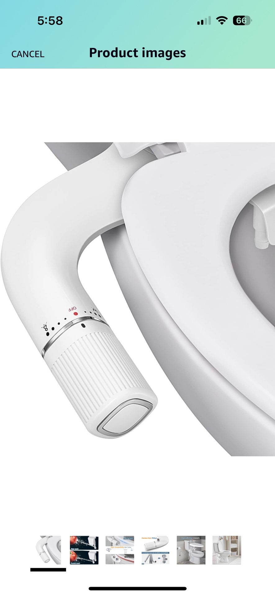 BIGCOW Bidet Attachment for Toilet, Ultra-Slim Dual Nozzle (Frontal & Rear Wash) Hygienic Toilet Bidet, Fresh Cold Water Pressure Adjustable Bidet Att